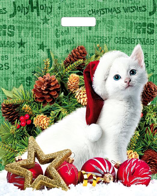 Пакет Снежный кот- (450x380x0.043) пакет вырубной