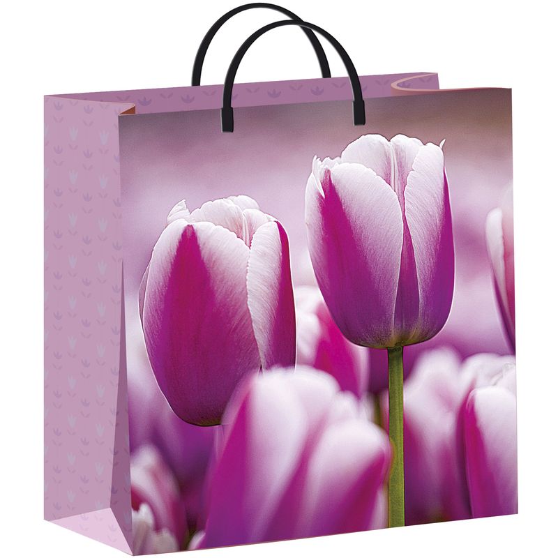 Пакет Нежные тюльпаны (мягкий пластик) 300*300*0.140